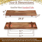 Premium Acacia Wood Bathtub Tray Caddy - Image 2