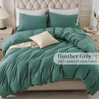PURE ERA Jersey Knit Duvet Cover Set 100% T-Shirt Cotton Super Soft Comfy 2pc - Image 5