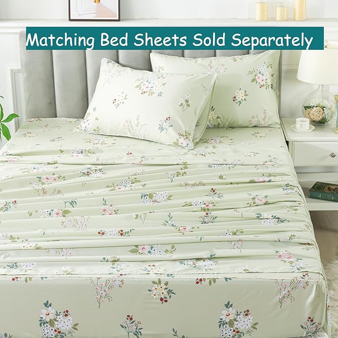 FADFAY Full Duvet Cover Set Floral Comforter Cover 100% Cotton Girls Vintage - Image 6