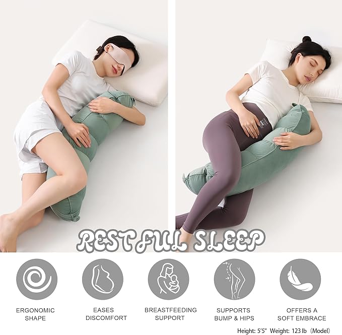 Peallow – Long Round Body Pillow - Image 5