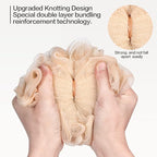 Fishent Loofahs Bath Sponge, 4 Pack 70g Soft Mesh Pouf Shower Puffs Loofa - Image 4