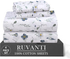 RUVANTI 4 Pcs Cotton Sheets by Ruvanti