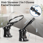 Hair Steamer 2 in 1 Face Steamer, Ozone Facial Steamer, Portable Tabletop - Image 2