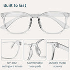Gaoye Gray Blue Light Glasses for Computer & Gaming - Image 6