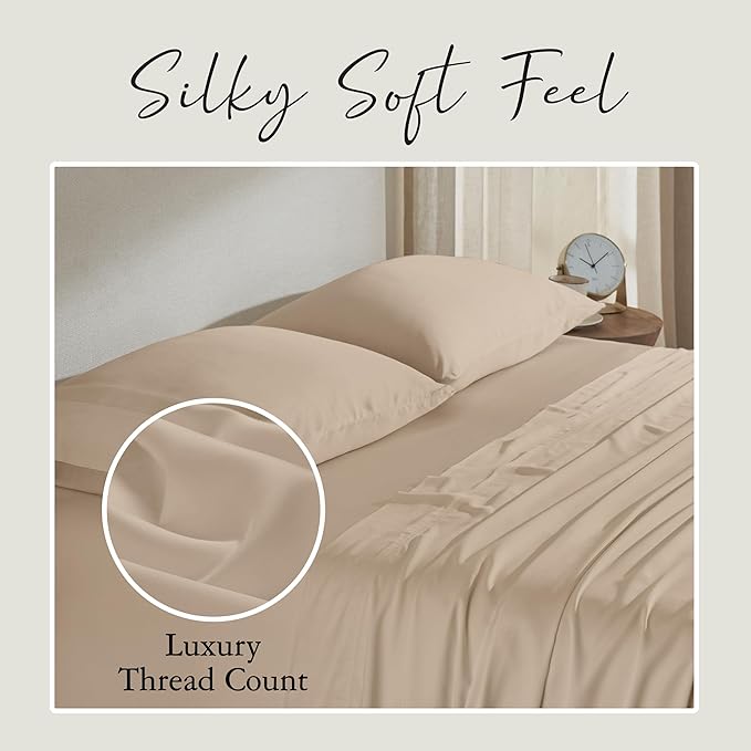 Karissa Mae Cooling Bamboo Viscose Standard Size Pillowcase Set | 100% - Image 6