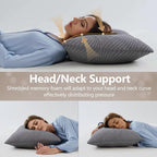 Pillows Queen Size Set of 2 Cooling Memory Foam Pillows - Image 4