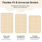 Yoofoss Pack and Play Sheets Fitted, Mini Crib Sheets 2-Pack - Image 3