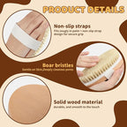 SAMEBUTECO 4 Pack Dry Body Brushing Brushes, Natural Bristle Exfoliating Scrub - Image 3