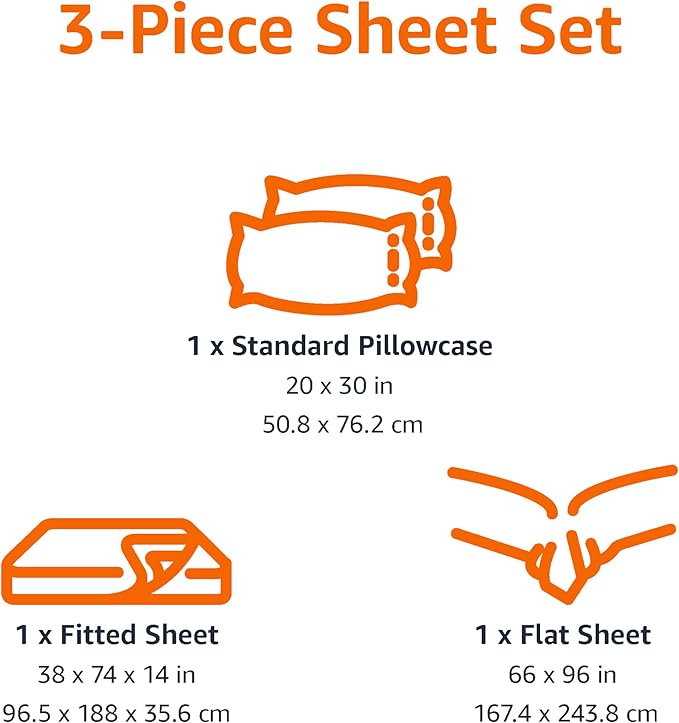 Amazon Basics Kid's Soft Easy-Wash Lightweight Microfiber 3-Piece Sheet Set - Image 5