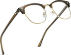 Blue Light Blocking Glasses Vintage Half Frame UV Clear Lens Anti Eyestrain by AOMASTE
