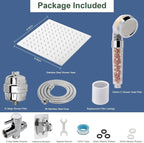 HarJue Filter Shower Head, High Pressure 8 Inch Rainfull - Image 8
