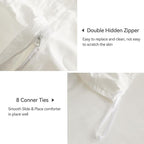 JELLYMONI White Duvet Cover Queen Size, Soft Breathable Seersucker Duvet Cover - Image 5