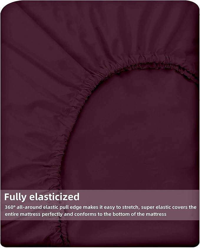 HBHLFZ Twin XL Fitted Sheet Only, Soft Breathable Bottom Sheet - Image 5