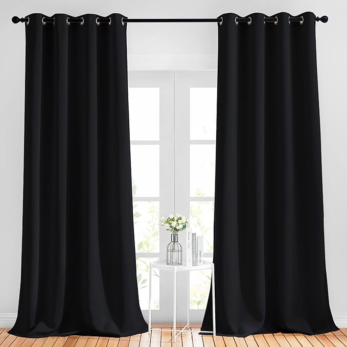 NICETOWN Black Out Curtains 96 inches Long by NICETOWN