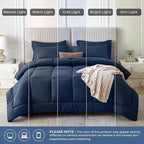 Sasttie King Size Comforter Set, 7 Pieces Bed in a Bag King, Complete Bedding - Image 9