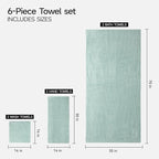 REDKISS Ultra Soft Bath Towels Set of 6 Large 35"x70" | 100% Microfiber - Image 3
