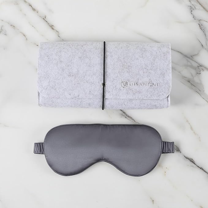DISANGNI Silk Set: 22 Momme 100% Natural Mulberry Silk Pillow Case & Eye Mask - Image 3