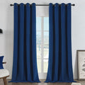 Joydeco Royal Blue 100% Blackout Curtains 84 Inch 2 Panels, Luxury Thermal by JOYDECO