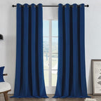 Joydeco Royal Blue 100% Blackout Curtains 84 Inch 2 Panels, Luxury Thermal by JOYDECO