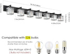 Aipsun Black Vanity Light Crystal Bathroom Lighting Fixtures Modern Bathroom - Image 5