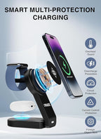 3-in-1 Charging Station for Apple MagSafe Charger, Foldable Wireless Charging - Image 2