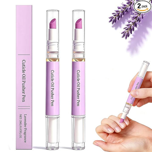 2 Pcs 2-in-1 Cuticle Oil Pusher Pen by Unknown