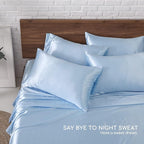 MR&HM Satin Bed Sheets, Queen Size Sheets Set - Image 7