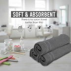 Salon Towels – 50 Pack Grey Hand Towels 100% Cotton Spa Towels – 16x27 inches - Image 3