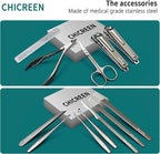 Manicure & Pedicure Set 12 in 1, Nail Clippers Set, Quality Fingernail& Toenail - Image 2