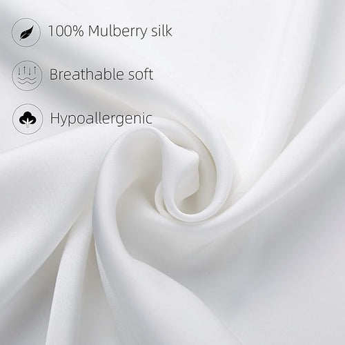 100% Silk Pillow Cases 2 Pack, Mulberry Silk Pillowcase - Image 2