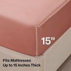 BEDELITE Satin Fitted Sheet and Pillowcases Set, Luxury Soft Similar to Silk - Image 5
