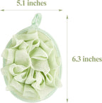 Boao 3 Pcs Bath Shower Pouf Sponge Mesh Pouf Shower Ball Exfoliating Body - Image 4