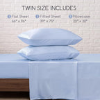 MR&HM Satin Bed Sheets, Twin Size Sheets Set - Image 7