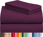 LuxClub 4 PC Queen Sheet Set, Deep Pockets Wrinkle Free Cooling Bed Sheets by LuxClub