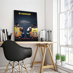 Kobe Bryant and LeBron James Canvas Wall Art Print Poster, Be Legendary - Image 3