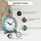 Peakeep 4" Small Battery Operated Antique Retro Analog Alarm Clock - Image 3