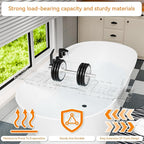 Yieach Luxury Clear Bathtub Shelf Across Tub, Expandable Plastic Bathtub Tray - Image 6