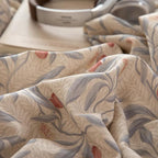 mixinni Cotton Linen Floral Duvet Cover Set, Vintage Botanical Print Comforter - Image 8