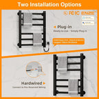 ENZE Smart Heated Towel Rack, 6-Bar Wall-Mounted Electric Towel Warmer 150W - Image 8