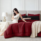 Sasttie Twin XL Comforter Set, 5 Pieces Reversible Twin XL Bed in a Bag - Image 9