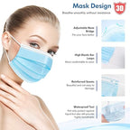 Disposable Face Mask Adult Blue Breathable Mask - Image 4