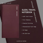 Cloth & Paper Travel Notebook | Time Blocking Planner – Bordeaux | A5 Slim - Image 3
