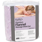 ForPro Premium Flannel 3-Piece Massage Sheet Set, English Rose, - Image 4