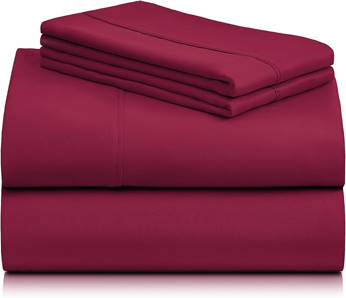 LuxClub 4 PC Full Sheet Set, Breathable Luxury Bed Sheets, Deep Pockets 18" - Image 8