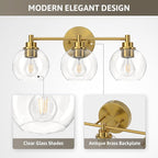 VONLUCE Bathroom Light Fixtures, 3-Light Bathroom Vanity Light - Image 3