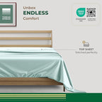 THREAD SPREAD 100% Organic Cotton Percale Flat Sheet Queen Size - Image 3