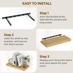 Fun Memories Floating Shelves for Wall, 48 x 9.3 Large Floating Shelf Wall - Image 7