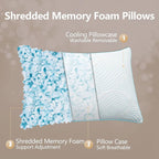 Pillows King Size Set of 2 Cooling Memory Foam Pillows - Image 2