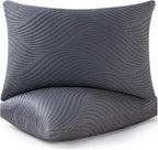 Pillows Queen Size Set of 2 Cooling Memory Foam Pillows by Smilereve
