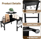 Counter Organizer Shelf, 3 Tier Moveable Black Corner Shelf Organizer - Image 5